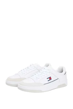 Tommy Jeans Zapatillas blancas con logo bandera^Hombre Zapatillas Deportivas